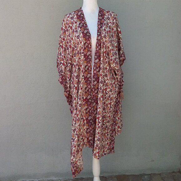 Knox Rose Kimono Duster Size XS-Small Boho Floral Cottagecore  Boho - Picture 2 of 9